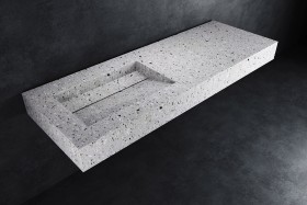 Alabama - Lavabo sospeso in Hi-Macs® | Shadow Queen Lucia
