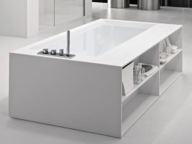 Vasche da bagno Corian su Misura FOUR Libreria FRONTALE