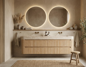 Modulo Sospeso da Bagno ROVERE NATURALE 426 con 3 Cassetti