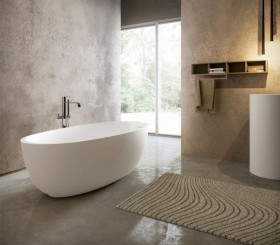 GERALDINA Vasca da bagno indipendente Solid Surface Design - 170cm