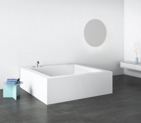 JOLIE Vasca da bagno indipendente Corian® Design - 140cm