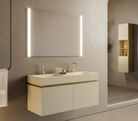 Mobili 3D e lavabo in Hi-Macs® | 2 cassetti - 50112 
