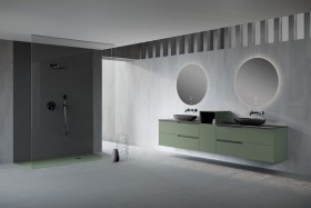 Modulo Sospeso da Bagno ROVERE NATURALE 426 con 3 Cassetti