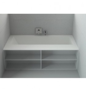 Vasche da bagno Corian su Misura ONE Libreria FRONTALE