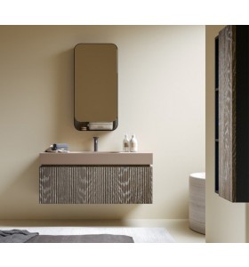 Set mobile 3D e lavabo in Hi-Macs® | 2 cassetti - 50115 