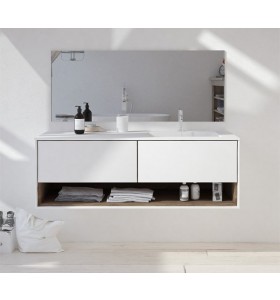 Mobile da bagno MDF 506 con 3 cassetti + Top in Corian con 1 lavabo 