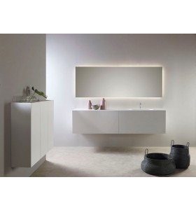 Mobile da bagno MDF 507 con 2 cassetti + Top in Corian con 1 lavabo  