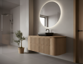 Modulo Sospeso da Bagno ROVERE NATURALE 440 con 1 Cassetto
