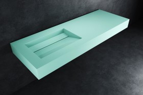 Alabama - Lavabo sospeso in Hi-Macs® | Emerald