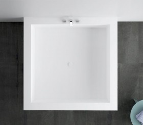JOLIE Vasca da bagno indipendente Corian® Design - 140cm