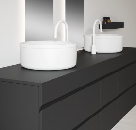 Mobili Bagno ROVERE Naturale 548 con 4 Cassetti + con 2 Lavabi  