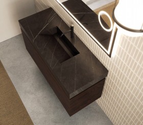 Set mobile e lavabo in Hi-Macs® | 1 cassetti - 50113