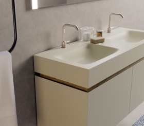 Mobili 3D e lavabo in Hi-Macs® | 2 cassetti - 50112 