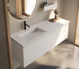 Mobili 3D e lavabo in Corian® | 2 cassetti - 5011