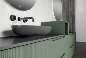 Modulo Sospeso da Bagno ROVERE NATURALE 426 con 3 Cassetti
