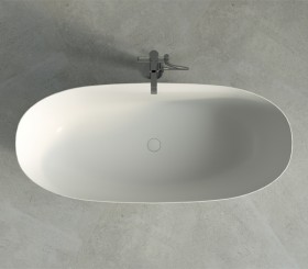 TOR Vasca da bagno indipendente Solid Surface Design - 160cm