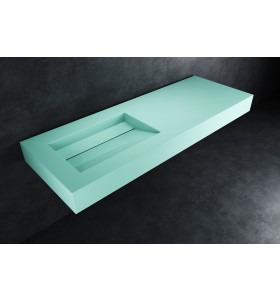 Alabama - Lavabo sospeso in Hi-Macs® | Emerald