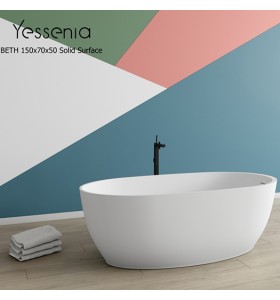 BETH Vasca da bagno indipendente Solid Surface Design - 150cm