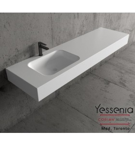 Top Bagno in Corian® con lavabo TORONTO 