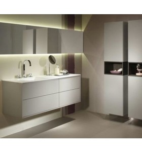 Mobile da bagno MDF 534 con 4 cassetti + Top in Corian con 1 lavabo 