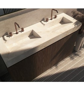 Mobili indipendenti 3D e Piano di Lavoro Hi-Macs® | 2 cassetti - 50118 