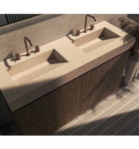 Mobili indipendenti 3D e Piano di Lavoro Hi-Macs® | 2 cassetti - 50117