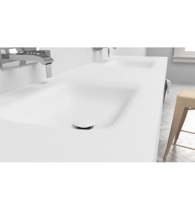 Top Bagno in Corian® con Doppio lavabo NEVADA  