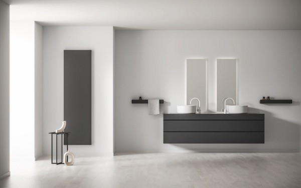 Mobili Bagno ROVERE Naturale 548 con 4 Cassetti + con 2 Lavabi Yessenia